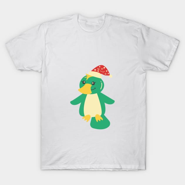 Cute Christmas Platypus T-Shirt by FunnyMoonCosmic